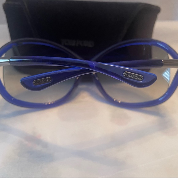Tom Ford Whitney Royal Blue and Silver Sunglasses - Picture 4 of 9